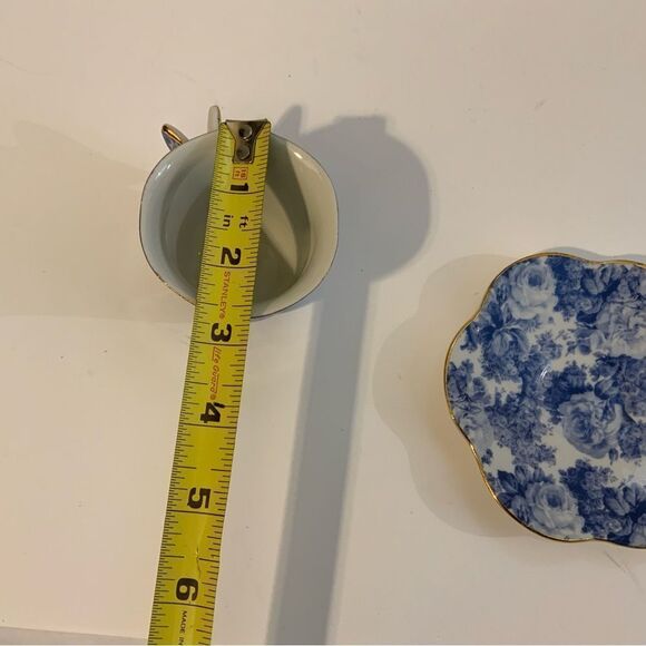 A Special Place Roses blue Cup And Saucer With A Butterfly Handle A3 - Picture 6 of 10